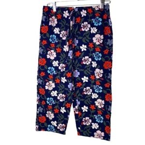 Hibiscus Print crisp cotton capris